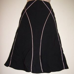 Vintage Piping Summer Soft Comfy Career Skirt